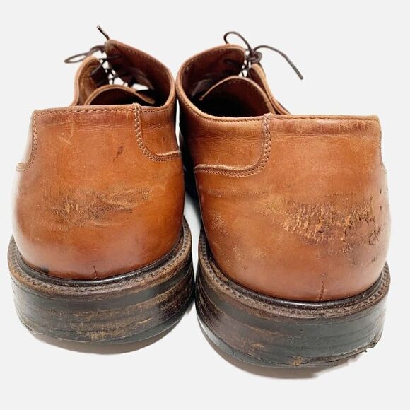 Johnston & Murphy Men's Shoes Oxfords Brown Leather Apron Toe Made in Italy - 10 - Picture 13 of 13